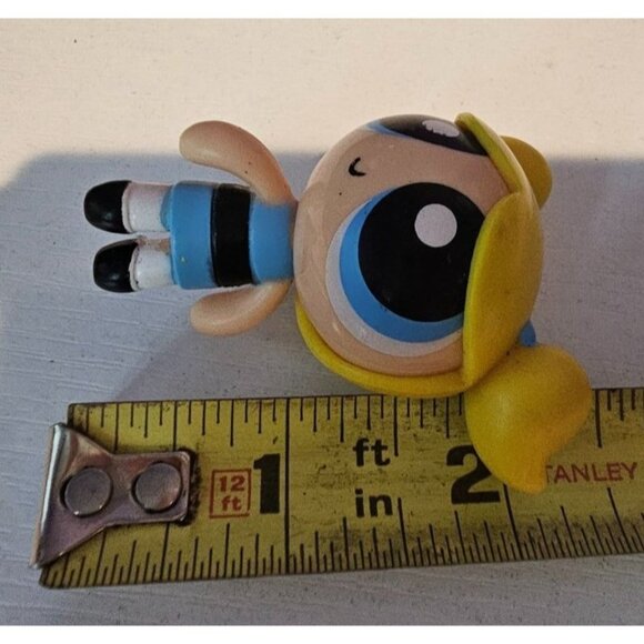 Powerpuff Girls Bubbles Cartoon Network Mini Figure 2.5" Blue Yellow Toy - Picture 5 of 7